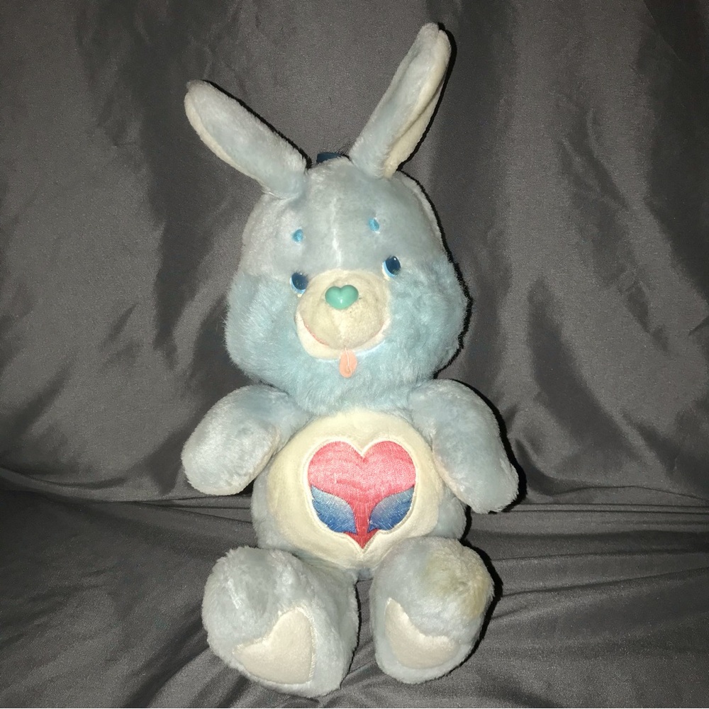 Vintage 1984 Kenner Care Bears cousins swift heart rabbit plush stuffed animal
